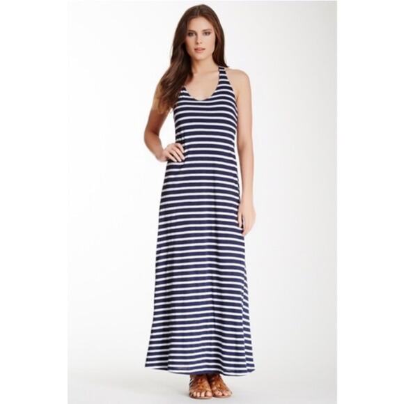 Splendid Mediterranean Stripe Lined Maxi Dress Size XL NWT $158 - Picture 1 of 8